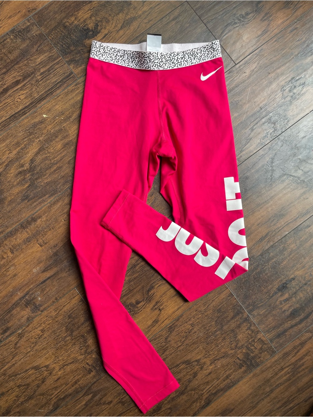 Nike Pink 'Just Do It' Performance Leggings